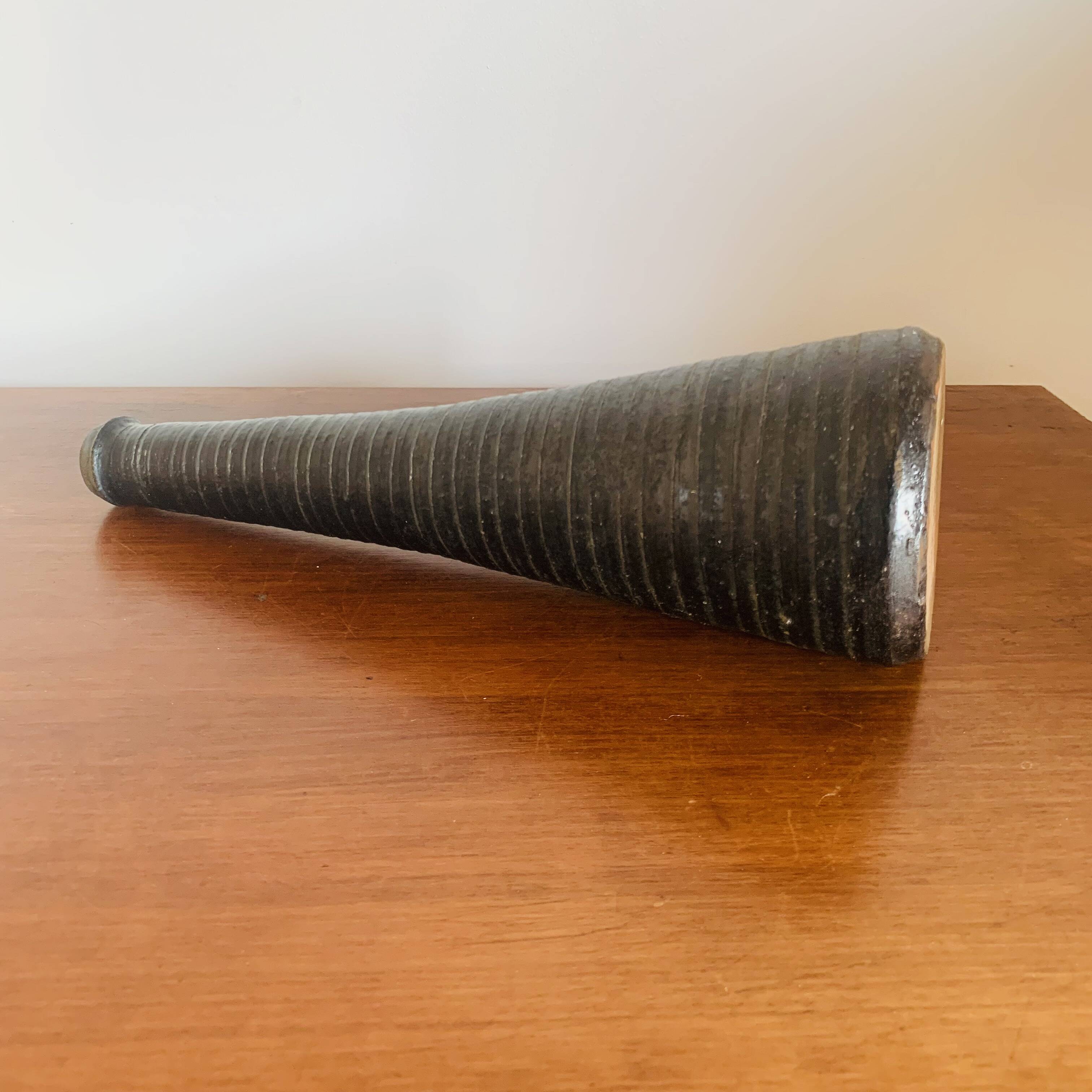 Glazed earthenware vase