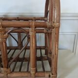 Wicker and bamboo magazine rack