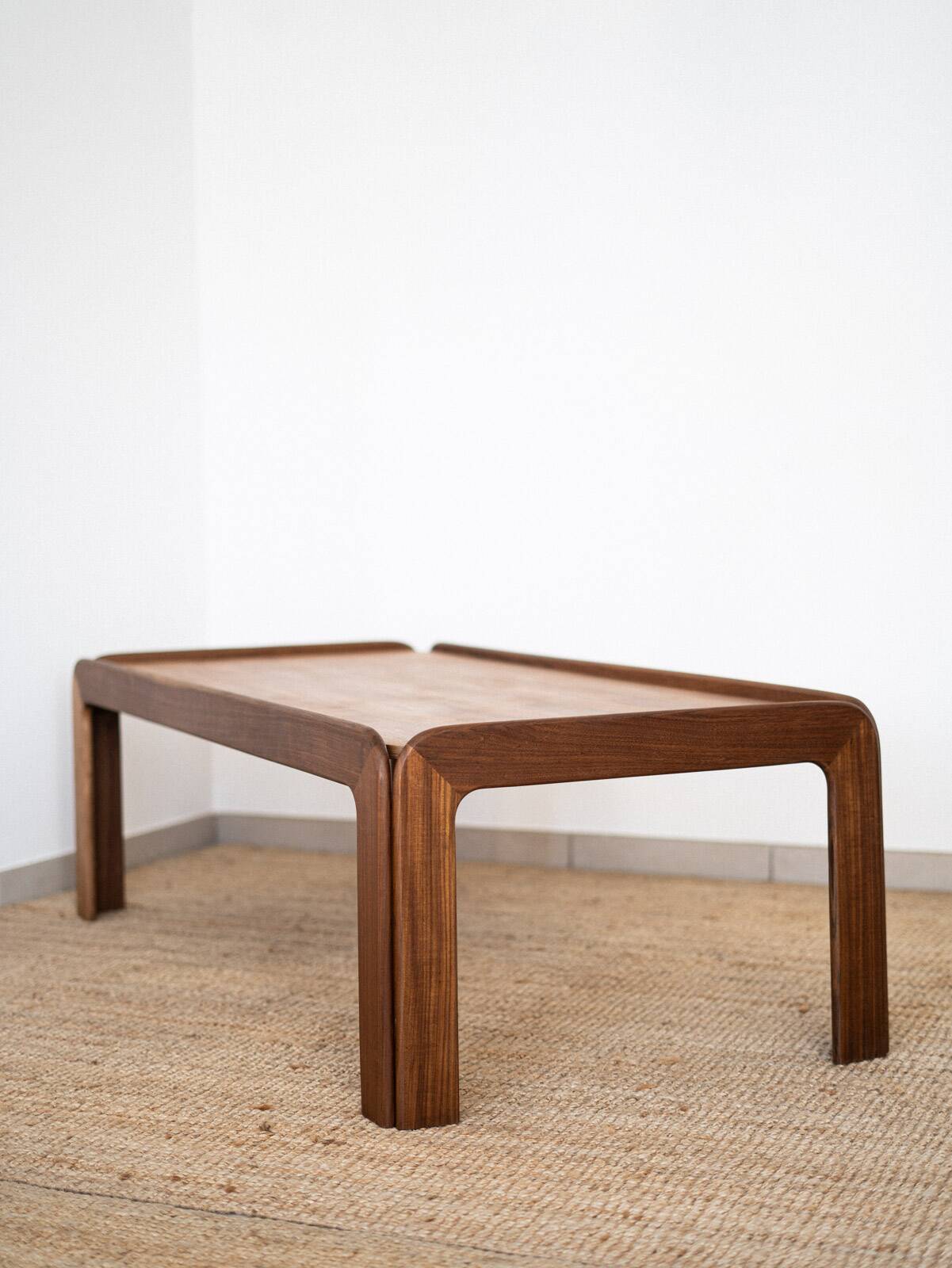 Large Scandinavian teak coffee table