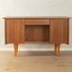 Classic freestanding desk from the 1950s, walnut veneer