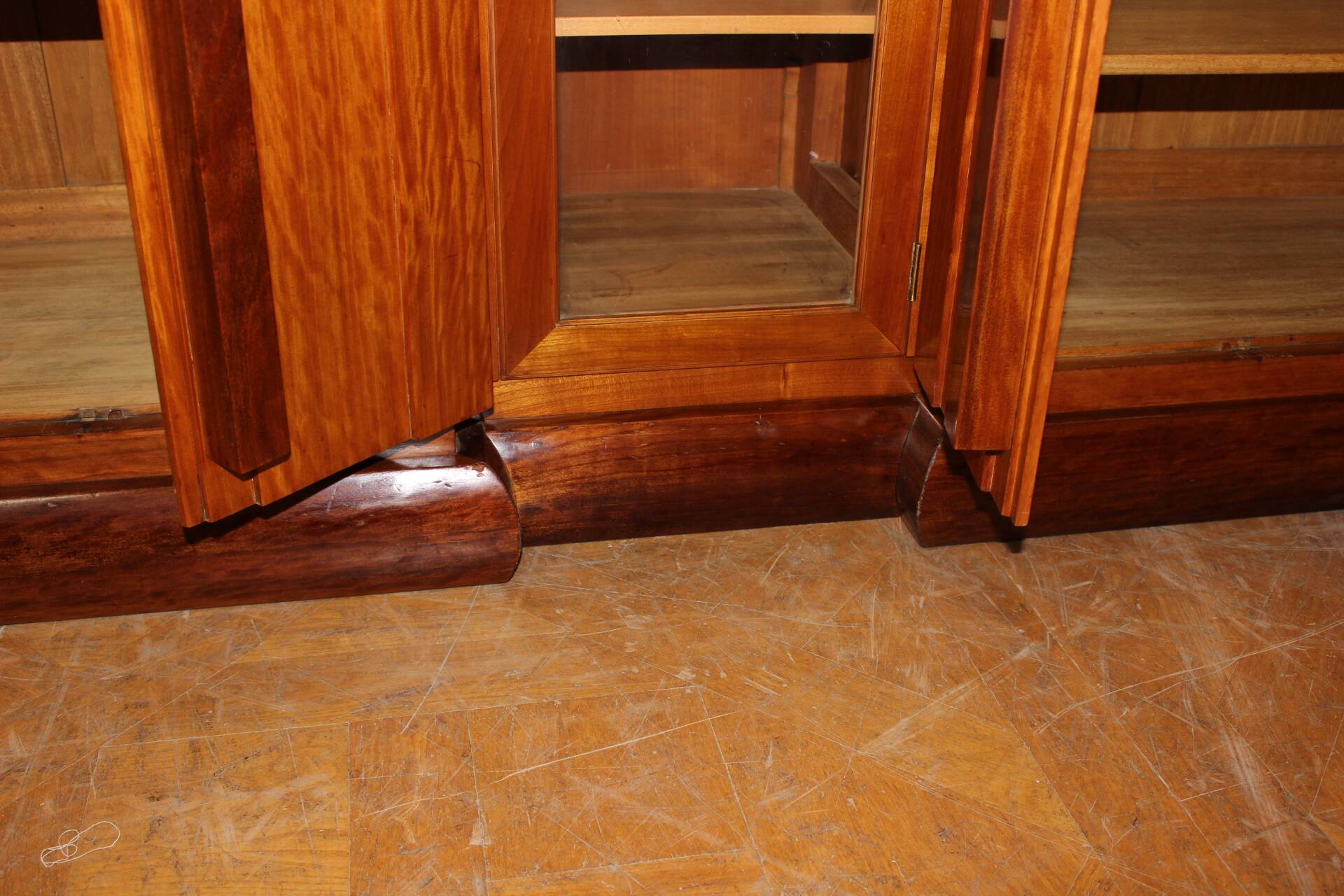 Art Deco mahogany enfilade, attributed to André Sornay around 1930.