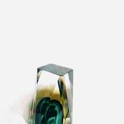 Flavio Poli vase for Seguso - Sommerso - Murano Green & Amber - 1960