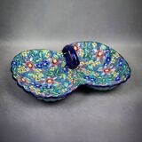 Beggar / servant in Longwy earthenware – floral decoration, 1950s