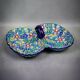 Beggar / servant in Longwy earthenware – floral decoration, 1950s