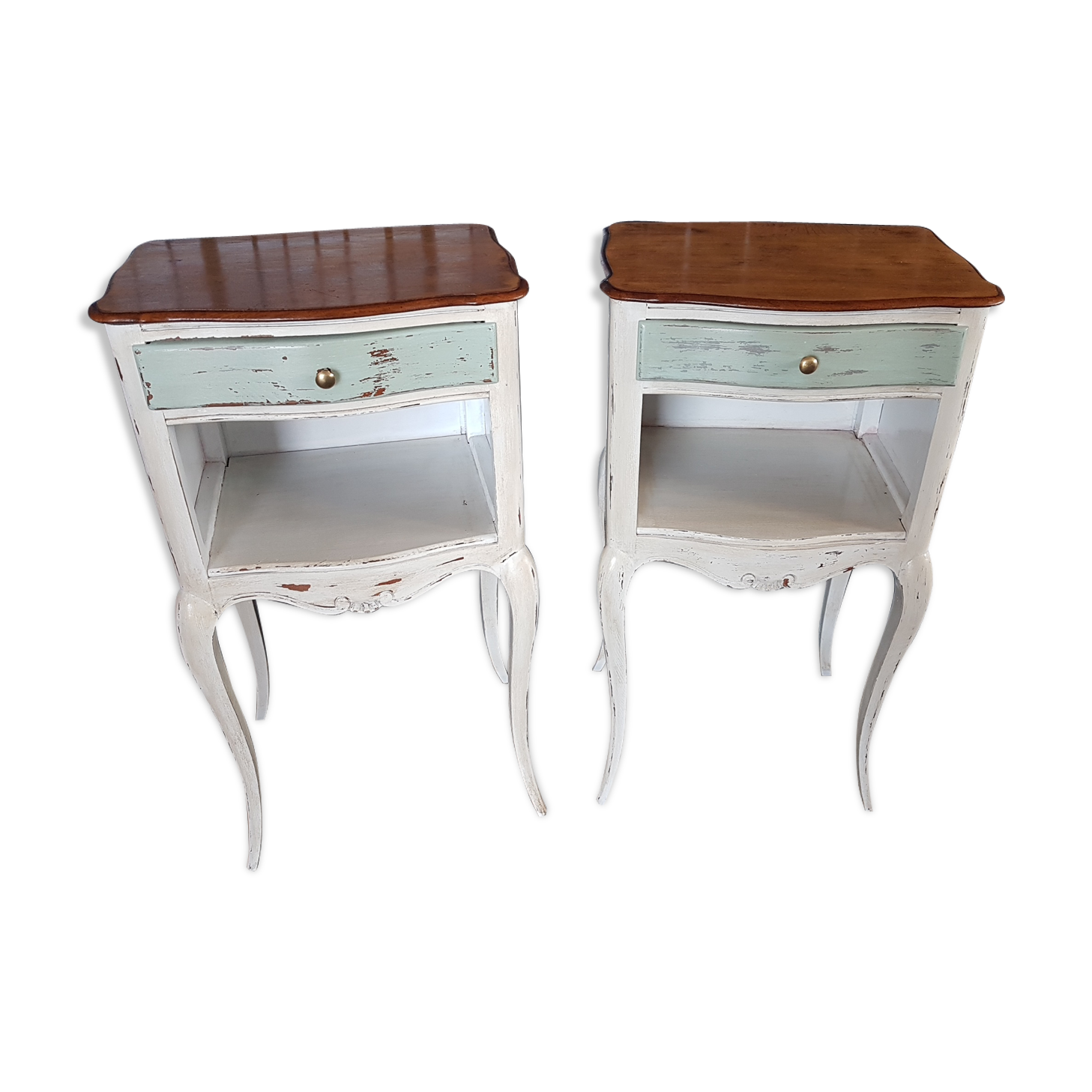 Pair of Louis XV style bedsides restyled