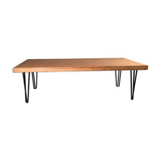 Table basse pieds épingle 1950"s.