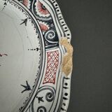 Large Rouen dish, 19th century, floral decoration