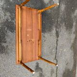 Table basse rectangulaire vintage en bois massif