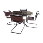 Table bicolore et ses 4 chaises