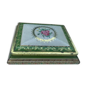 Candy box old collector pierrot greedy rose pattern