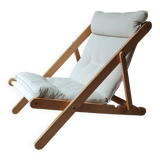 folding chair by Gilles Lundgren in canvas and pine