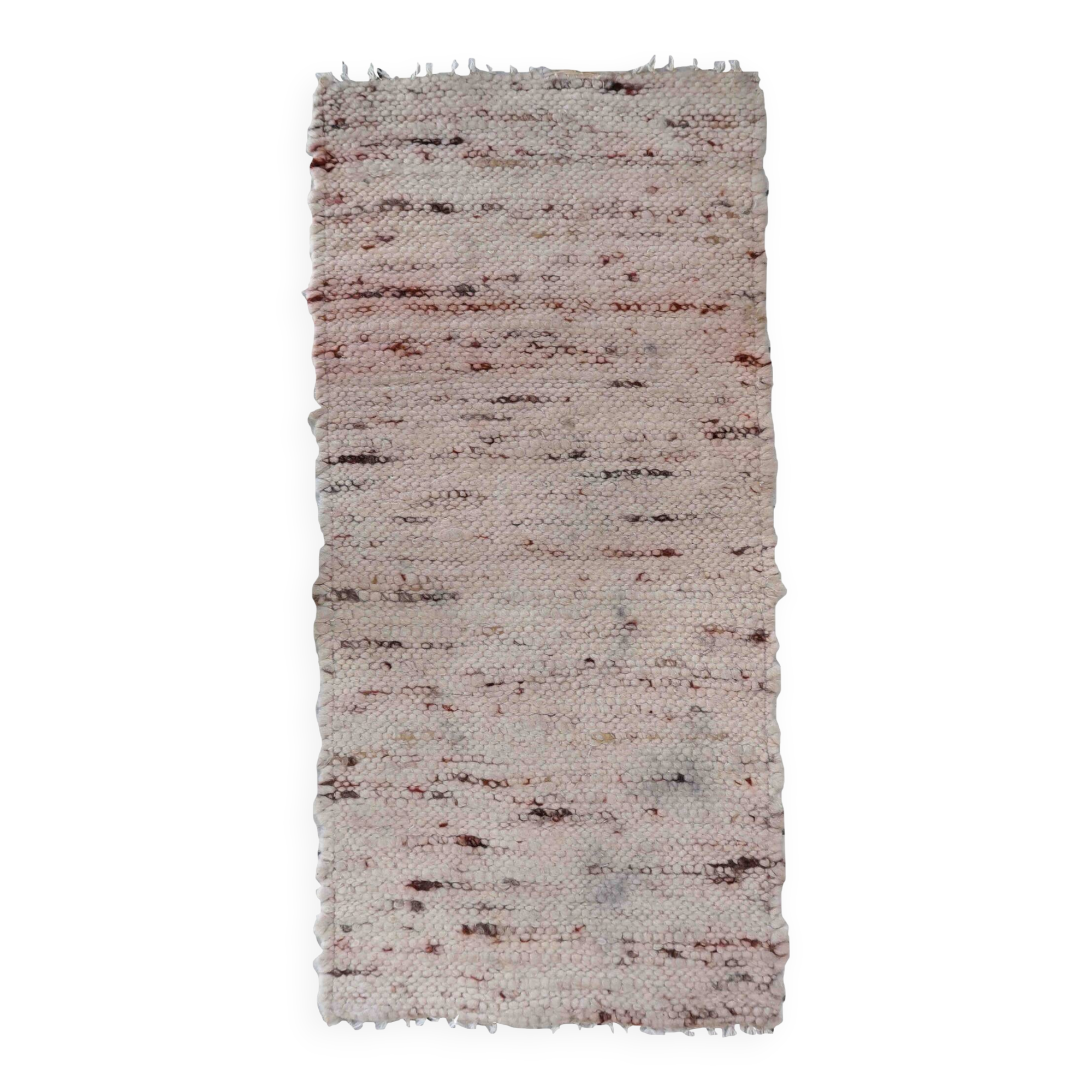 Tapis Vintage Kilim Indien en Laine (54cm x 118cm), Années 1970, Élégance