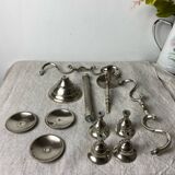 Five-light silver-plated candlestick