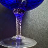 Vintage cobalt blue glass vase Empoli