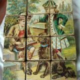 19th century wooden cubes game