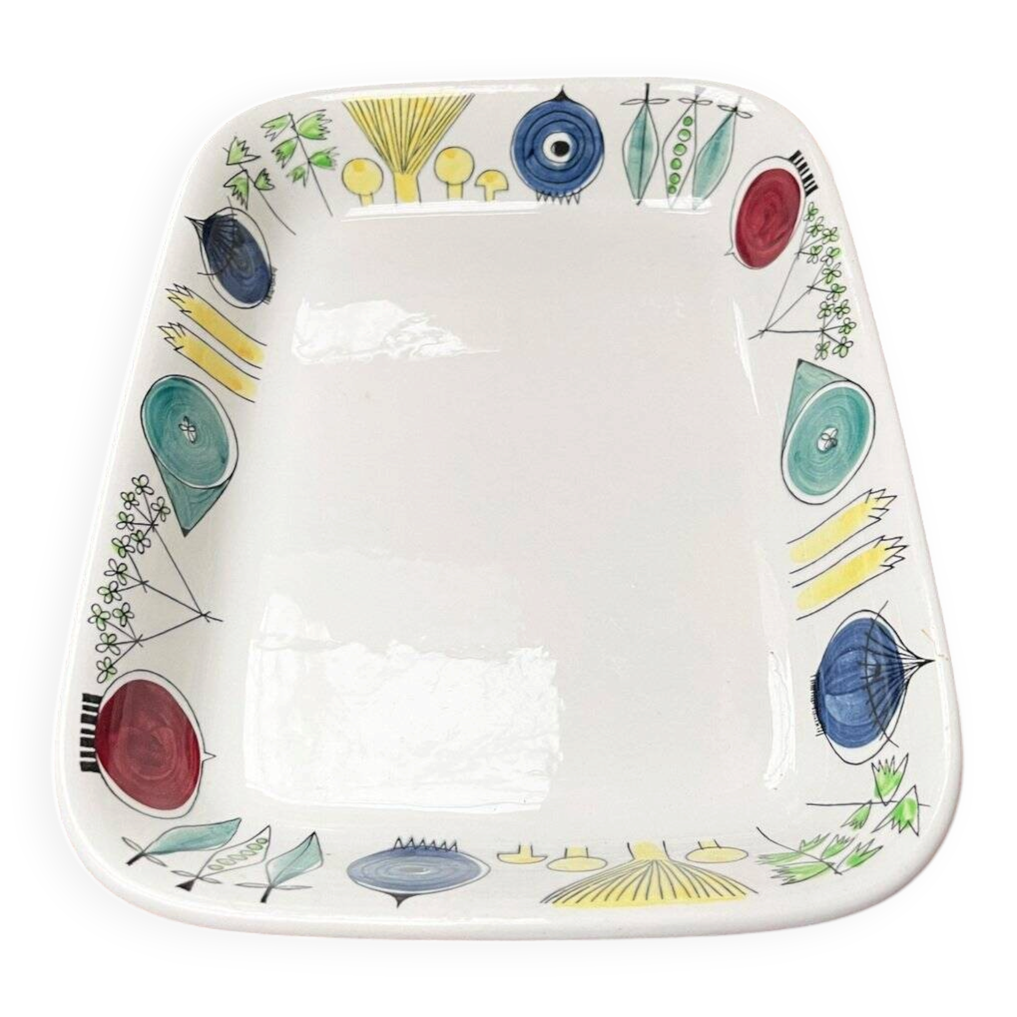 Mid-Century decorative bowl plate in Swedish ceramic, Picknick by Marianne Westman for Rörstrand, 1950s.