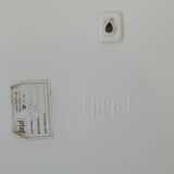 Miroir mural en plastique blanc style Space Age vintage Mid-Century Modern (MCM), Yougoslavie, années 1970