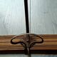 Wooden coat rack with 3 metal hooks