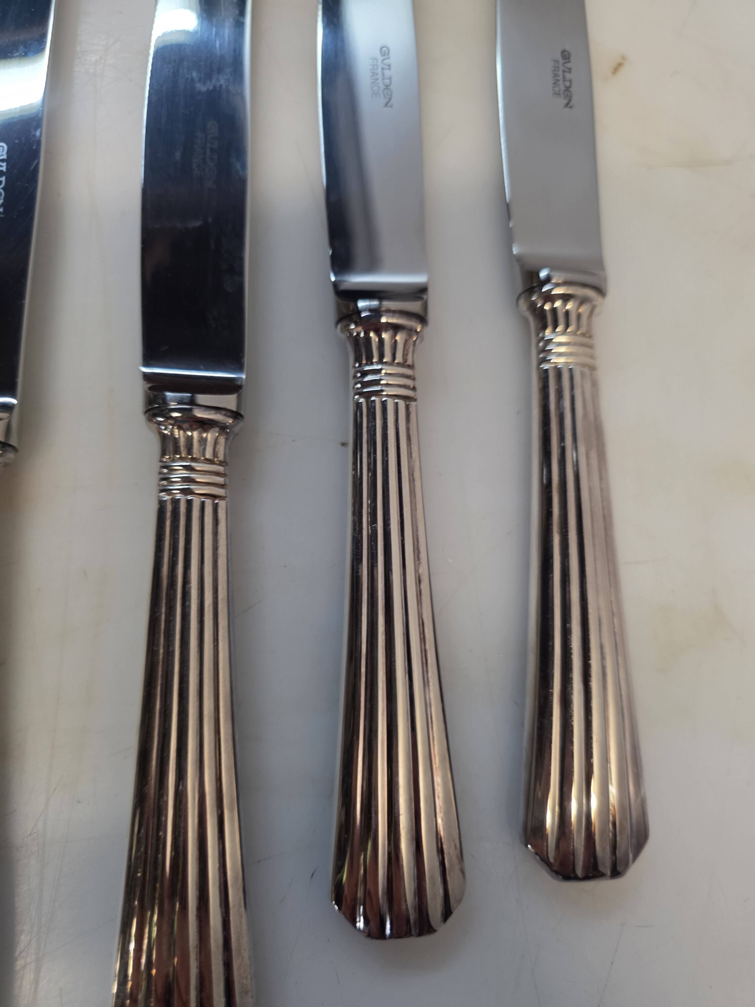 12 silver-plated knives – Gulden France