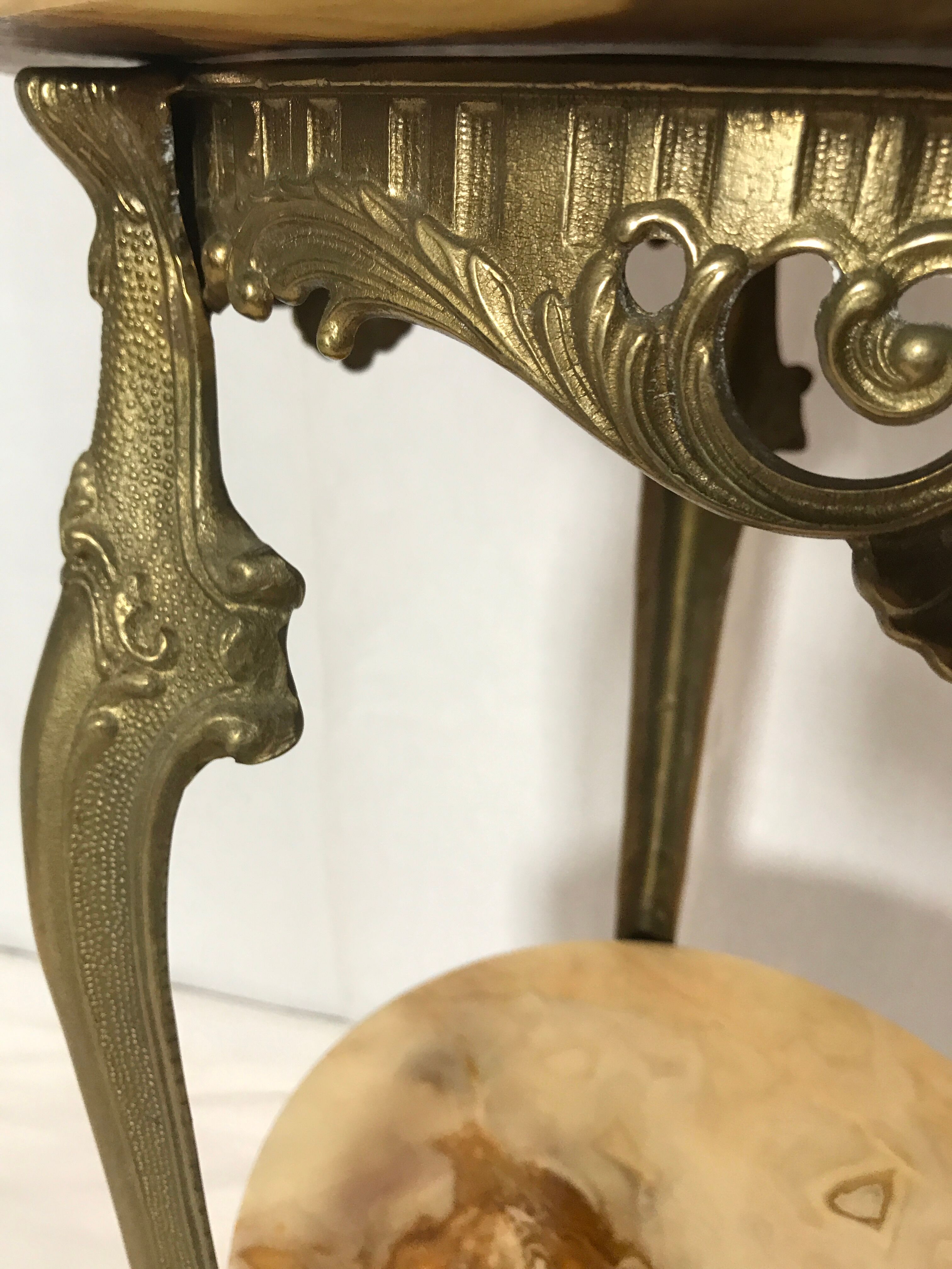 Vintage saddle in albathus and brass