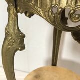Vintage saddle in albathus and brass