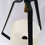 Small 60s metal and opaline light fixture