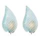 Set of 2 Rare Wall light Blue Jewel Murano Glass Leave by Barovier e Toso, 1950s