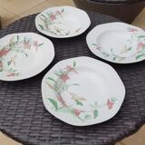 Set of 4 porcelain soup plates from Pontesa 70s