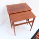 Mid-century side tables and nesting tables, in Wegner Tuck teak, Danish style.