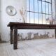 XL farmhouse table in solid oak, brutalist style, 20th century.