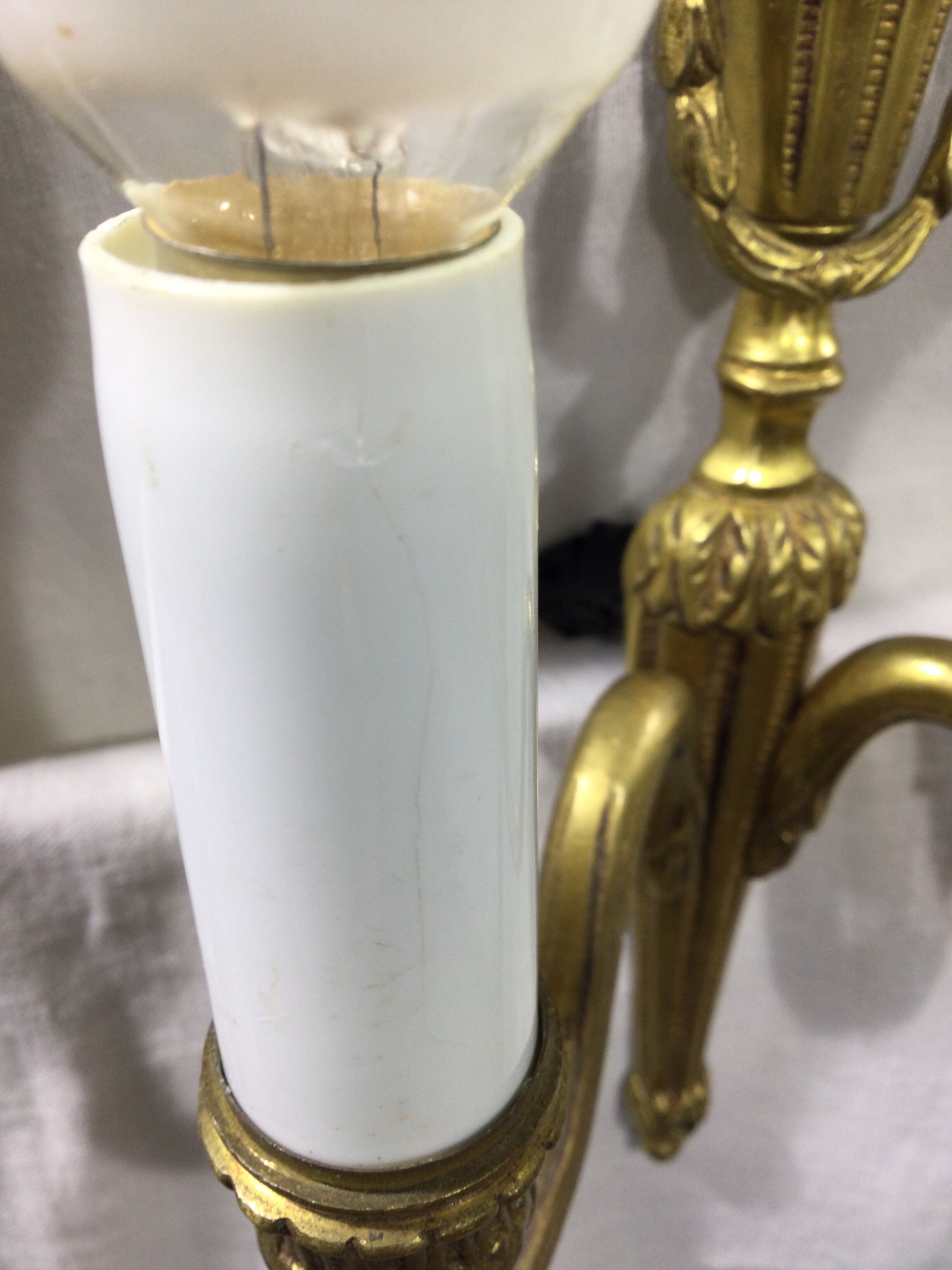 Pair of sconces Louis XVI Bronze