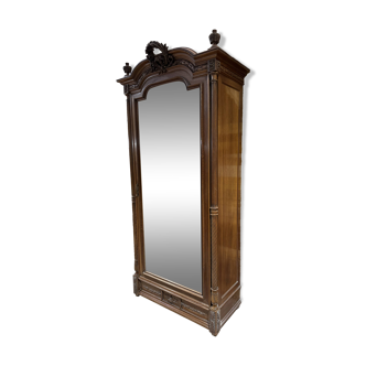 Walnut mirrored cabinet