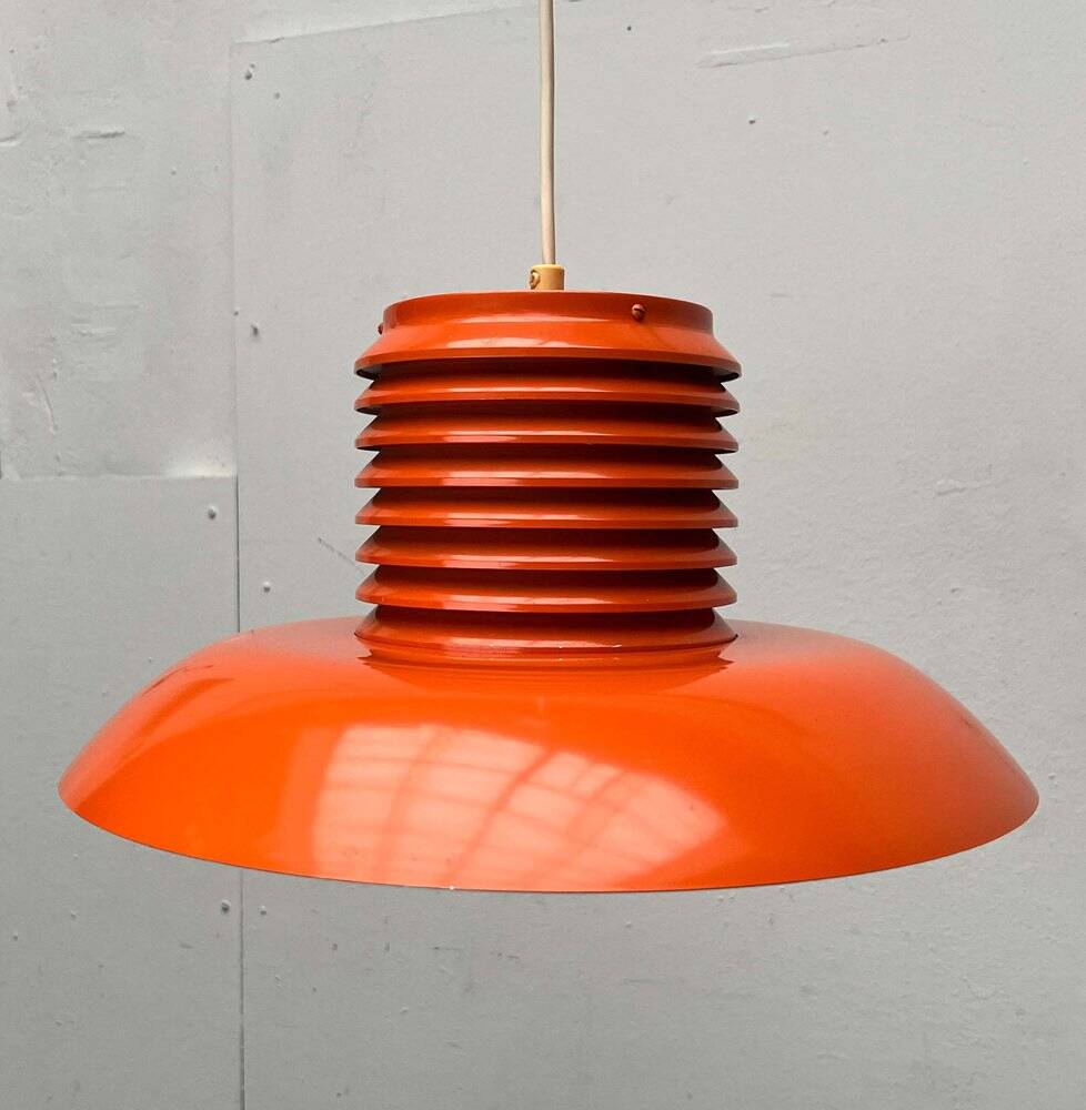 Mid-Century Modern German Space Age Orange Pendant Lamp, 1960s