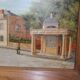 Oil On Panel, Street Lively By Bravo 1944