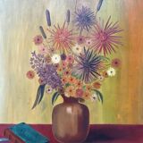 Tableau nature morte au bouquet de fleurs