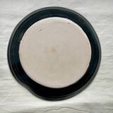 Black and blue ceramic plate