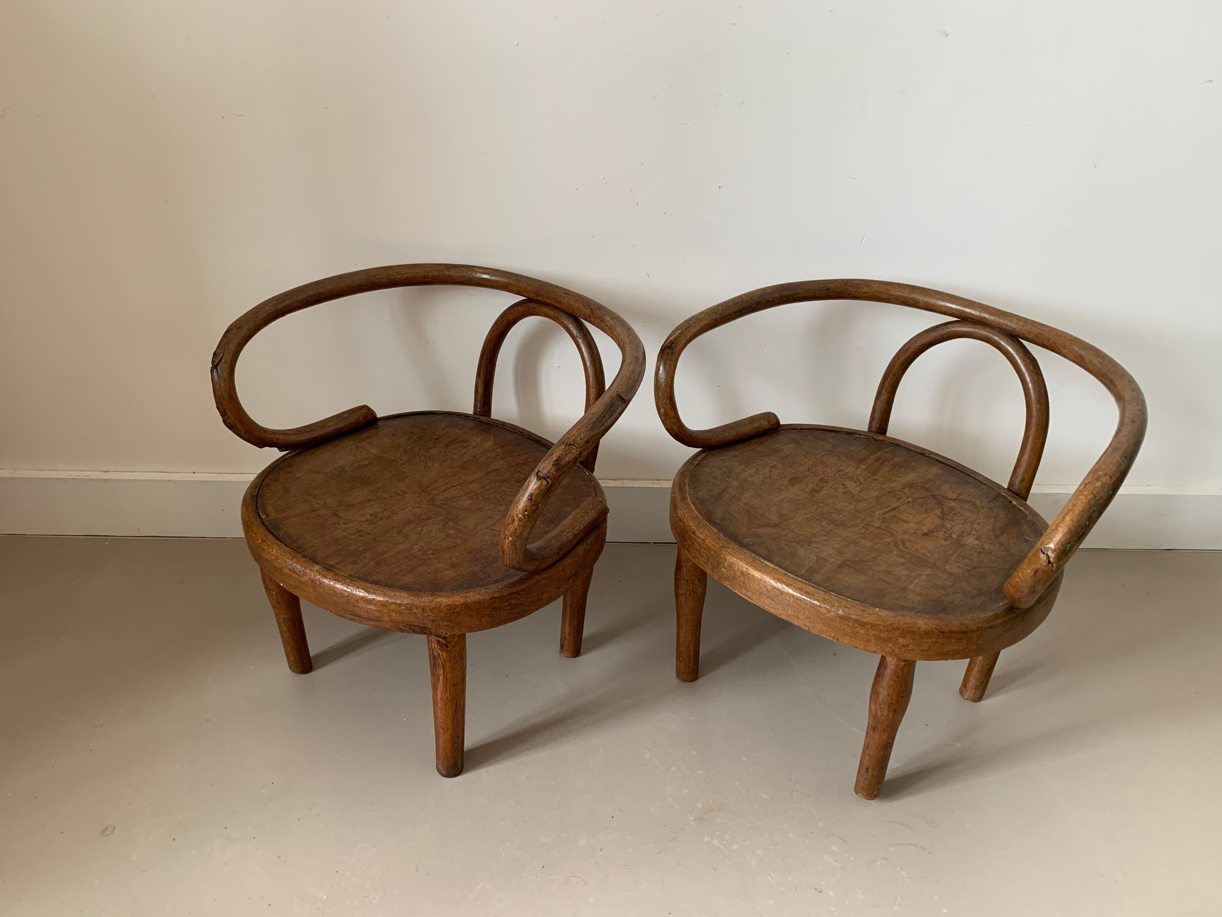 Lot de 2 fauteuils Fischel enfant ancien