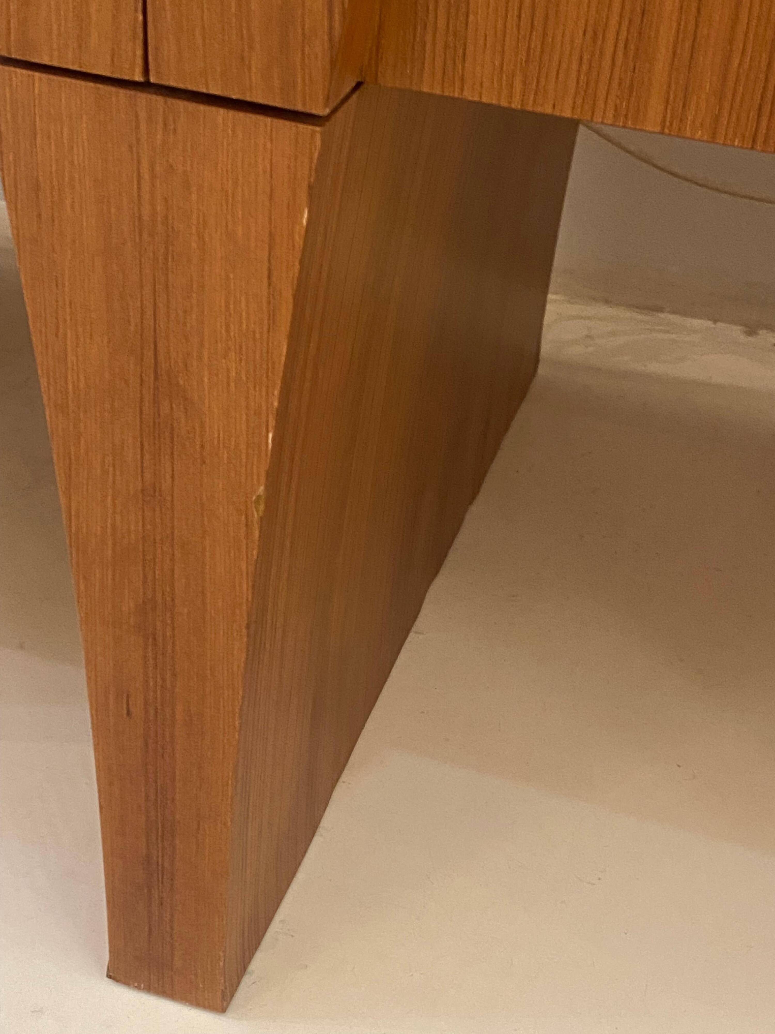 Contemporary Modern Teak and Lemongrass Wood Italian Sideboard