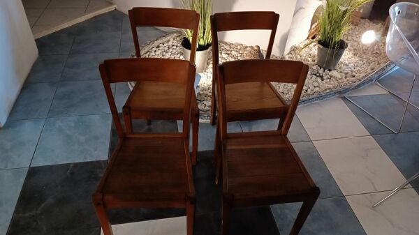 4 chaises Stella bistrot des années 50