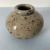 Vase boule en grès pyrité signé Suzanne Dauliach
