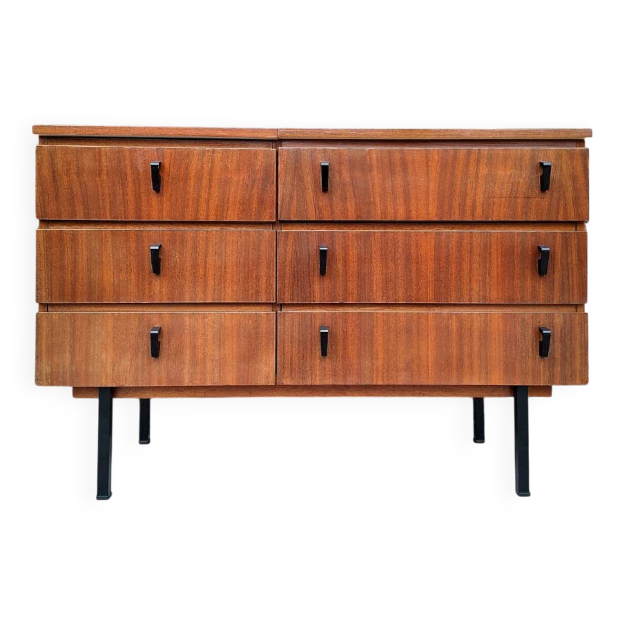 Vintage teak sideboard, large antique chest of drawers.