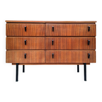 Vintage teak sideboard, large antique chest of drawers.