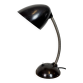 Lampe de table vintage à col de cygne en bakélite marron, années 1950