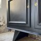 60s brutalist black sideboard