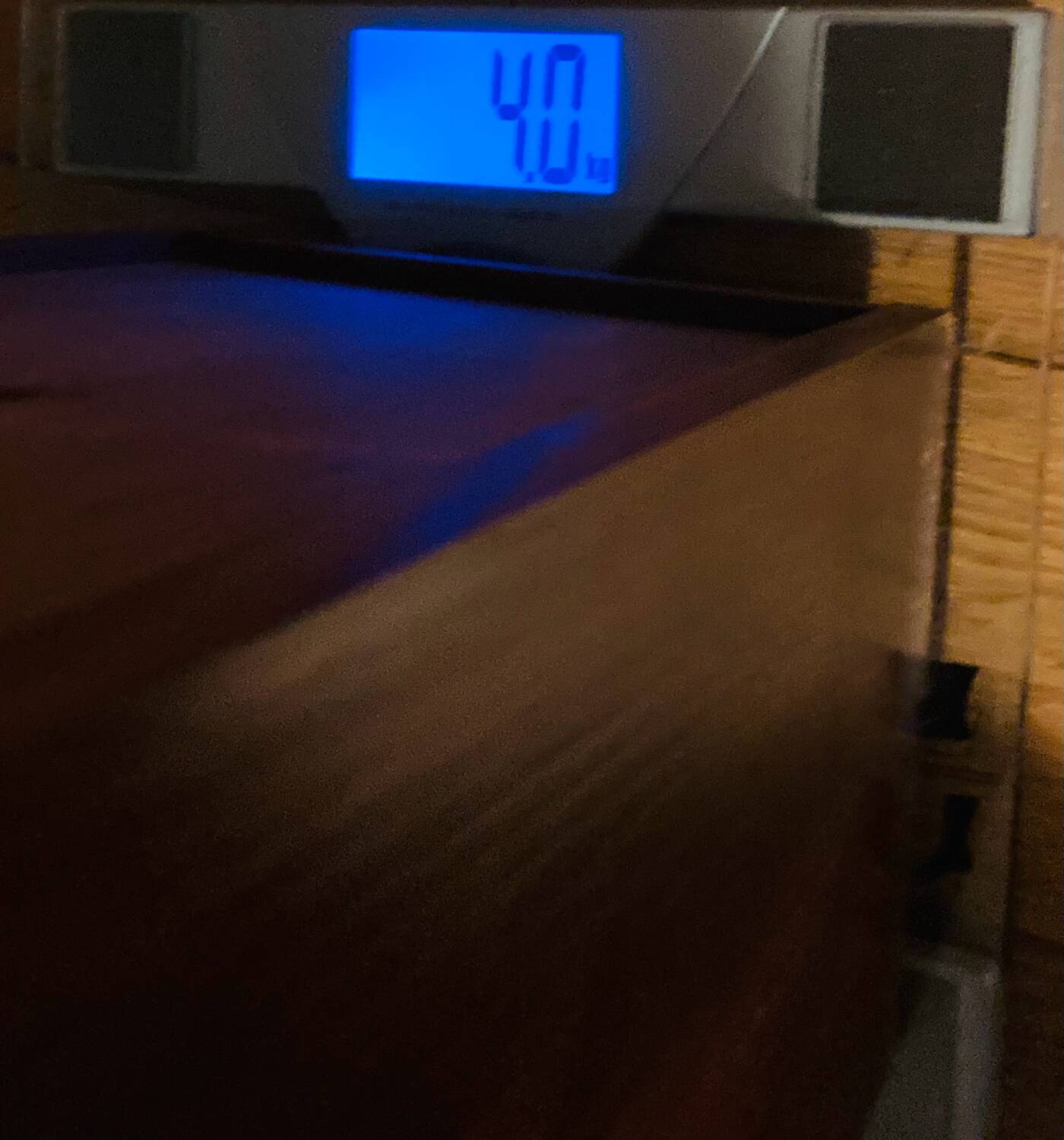 1980s solid wood bread bin decorated with a golden wheat sheaf