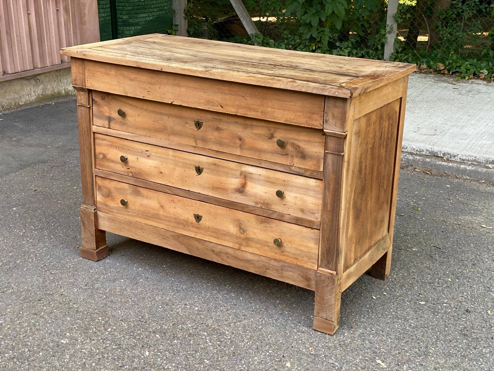 Commode vintage en bois massif Louis Philippe XVIIIème