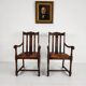 Paire de fauteuils en chêne F. Parker & Son – XIXe siècle anglais