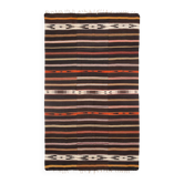 Tapis vintage Kilim à rayures marron foncé 6x10, 181x305 cm