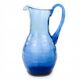 Jug, postmodernism, blue glass, Poland, 1970s