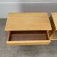 Paire de tables de chevet vintage années 60, bois blond